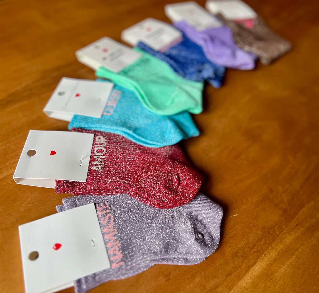 Claquettes-paillettes AMOUR en mer